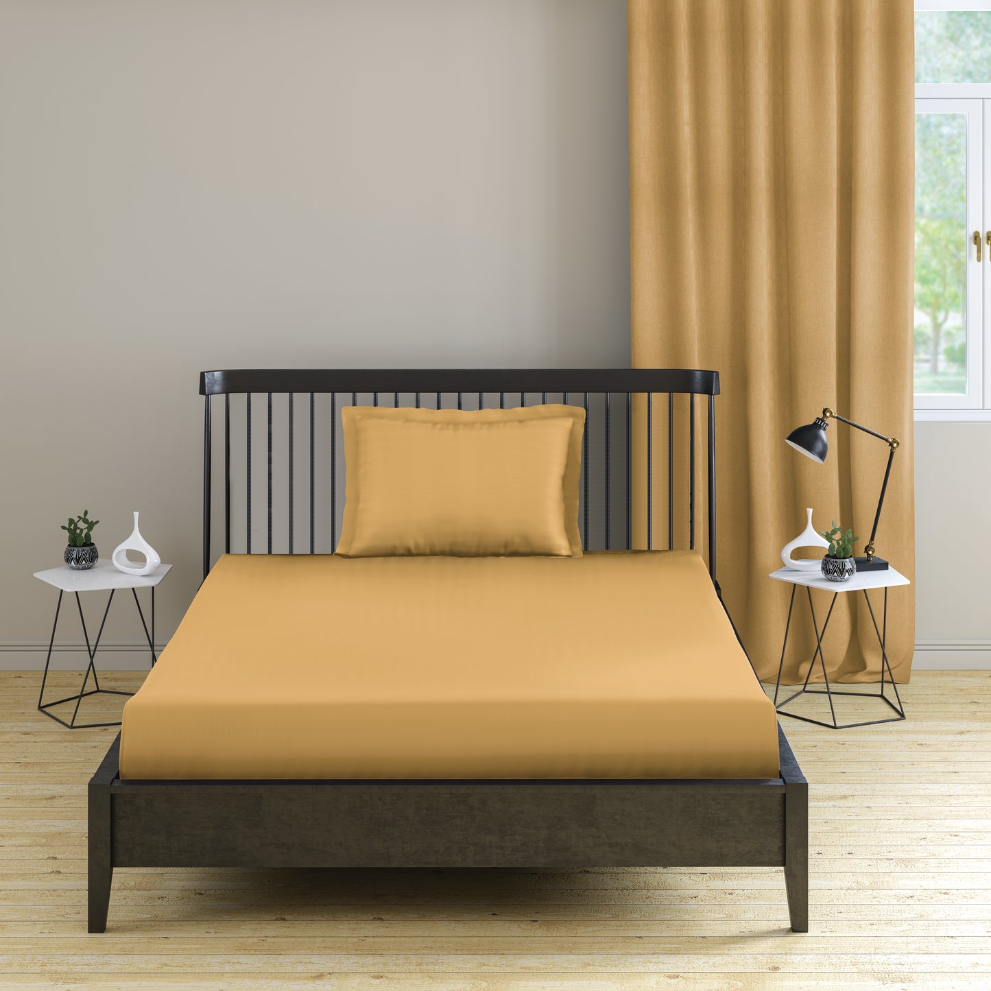 Pro Linen  Tiara Plain Satin Pure Cotton 400Tc | 2Pc Bedding Set